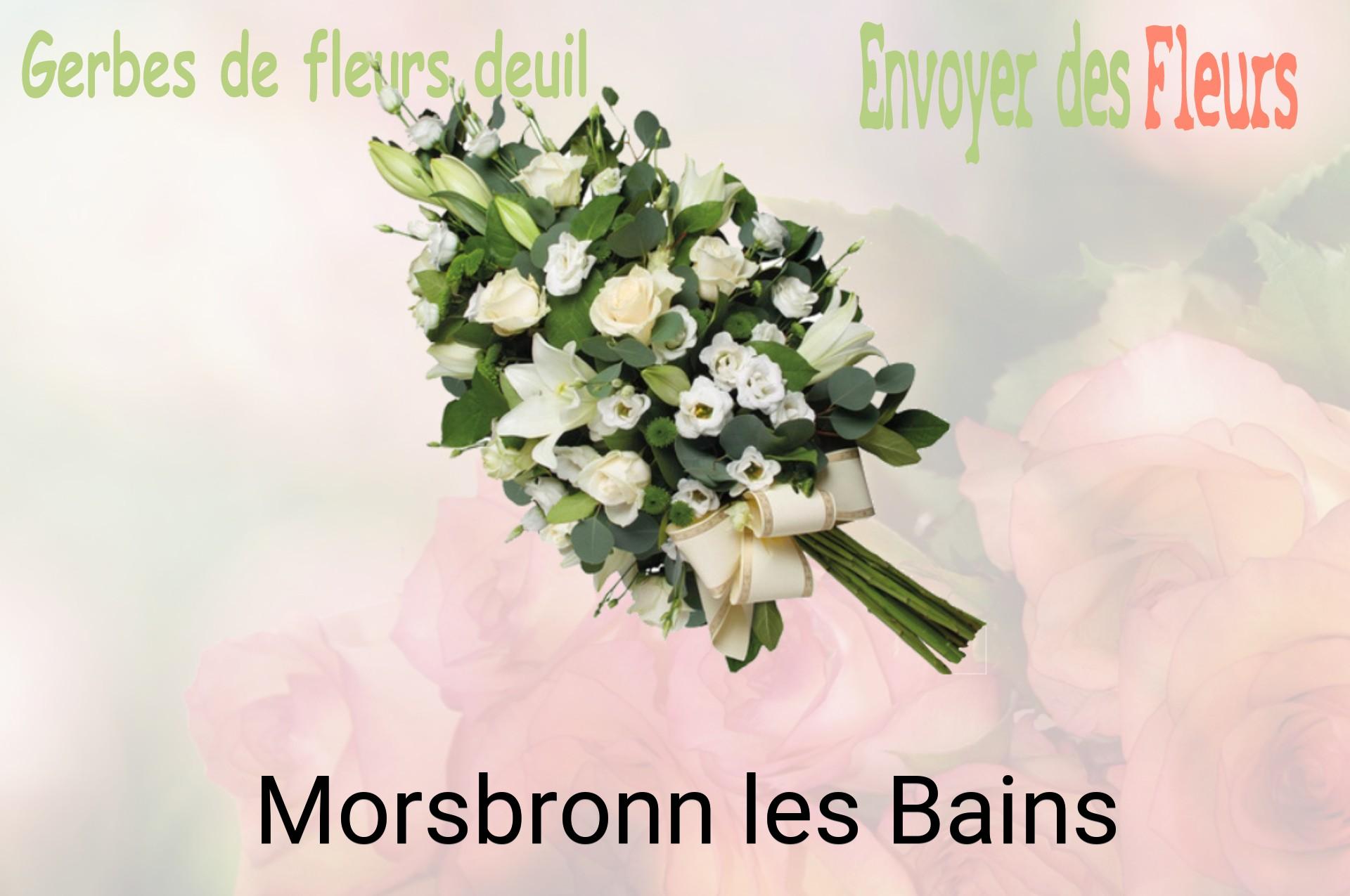 Gerbe de fleurs de deuil livrée à Morsbronn-les-Bains